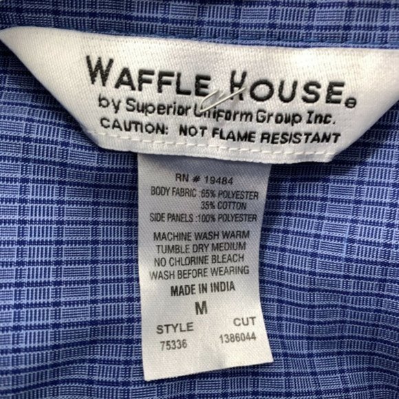 NEW! Waffle House Employee Uniform Work Shirt - Picture 5 of 9